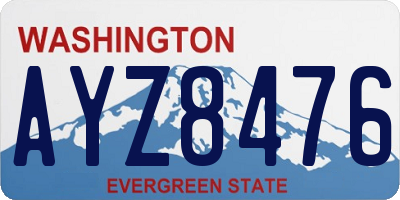 WA license plate AYZ8476