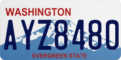WA license plate AYZ8480