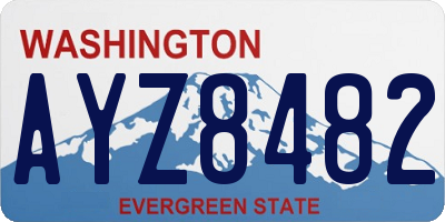 WA license plate AYZ8482