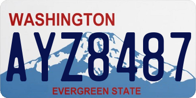 WA license plate AYZ8487