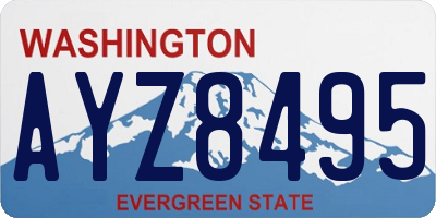 WA license plate AYZ8495