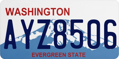 WA license plate AYZ8506