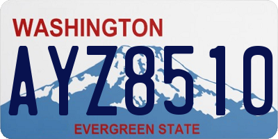 WA license plate AYZ8510