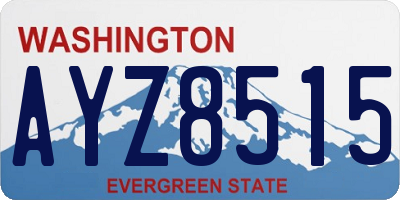 WA license plate AYZ8515