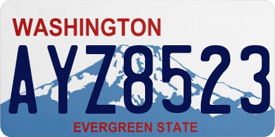 WA license plate AYZ8523