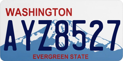 WA license plate AYZ8527