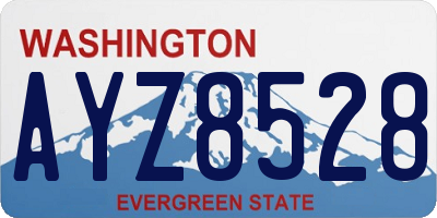 WA license plate AYZ8528