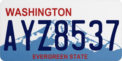 WA license plate AYZ8537