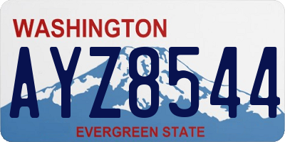 WA license plate AYZ8544