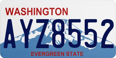 WA license plate AYZ8552