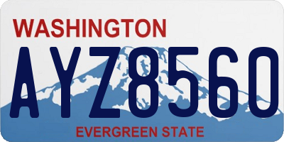 WA license plate AYZ8560