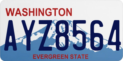 WA license plate AYZ8564