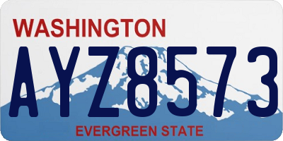 WA license plate AYZ8573