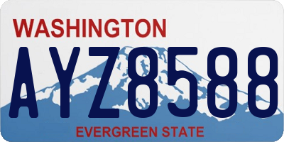 WA license plate AYZ8588