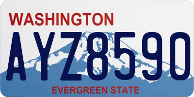 WA license plate AYZ8590