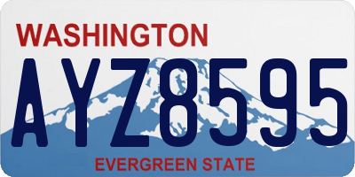 WA license plate AYZ8595