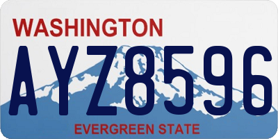 WA license plate AYZ8596