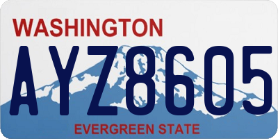 WA license plate AYZ8605