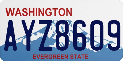 WA license plate AYZ8609