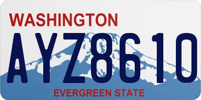 WA license plate AYZ8610