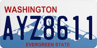 WA license plate AYZ8611