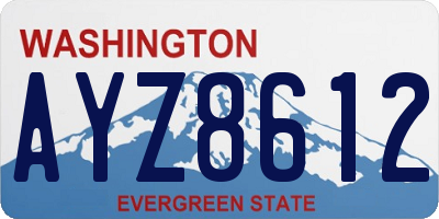 WA license plate AYZ8612