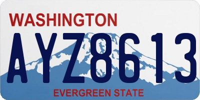 WA license plate AYZ8613