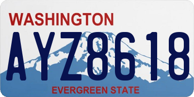 WA license plate AYZ8618