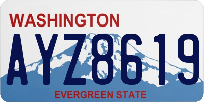 WA license plate AYZ8619