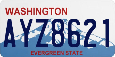 WA license plate AYZ8621