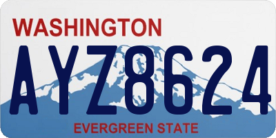 WA license plate AYZ8624