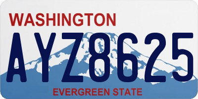 WA license plate AYZ8625