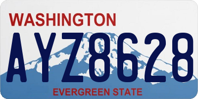 WA license plate AYZ8628