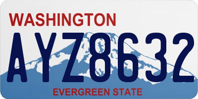 WA license plate AYZ8632