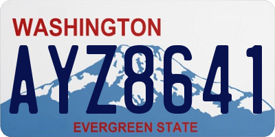 WA license plate AYZ8641