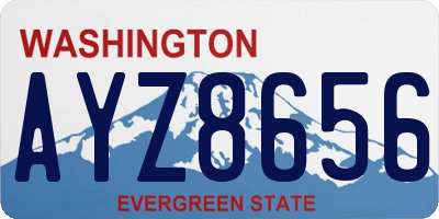 WA license plate AYZ8656