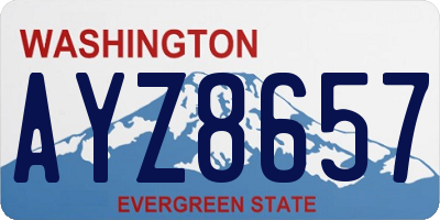 WA license plate AYZ8657