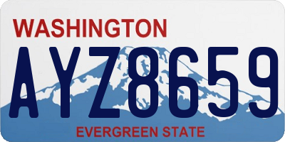 WA license plate AYZ8659