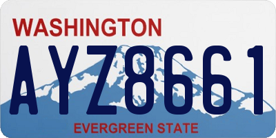 WA license plate AYZ8661