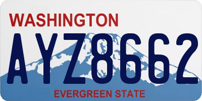 WA license plate AYZ8662