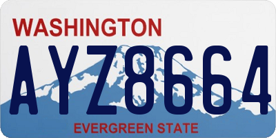 WA license plate AYZ8664