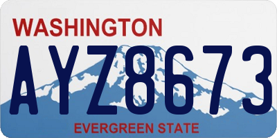 WA license plate AYZ8673