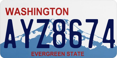 WA license plate AYZ8674