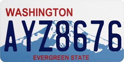 WA license plate AYZ8676