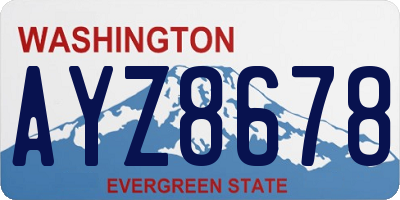 WA license plate AYZ8678