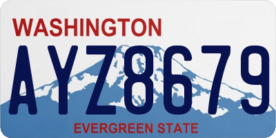 WA license plate AYZ8679