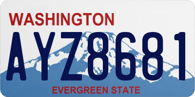 WA license plate AYZ8681