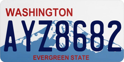 WA license plate AYZ8682