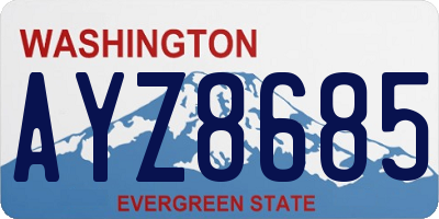 WA license plate AYZ8685