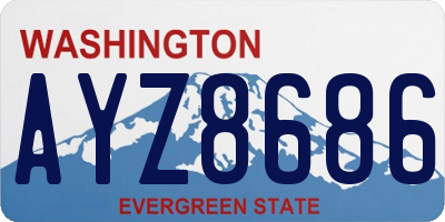 WA license plate AYZ8686